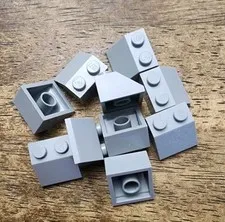 LEGO Light Bluish Gray Slope 45 2 x 2. QTY 10. Part No. 3039.