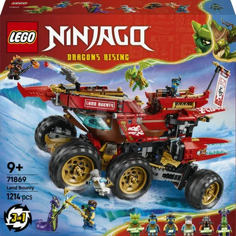 LEGO NINJAGO Land Bounty 71869 Building Toy Set 6 Minifigures 1,214-Pieces New