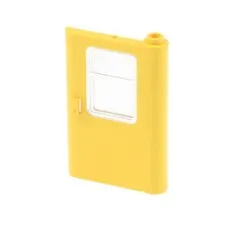 1x Lego Door 1x4x5 Yellow Right Transparent White Brick Train 4183 418224 4182