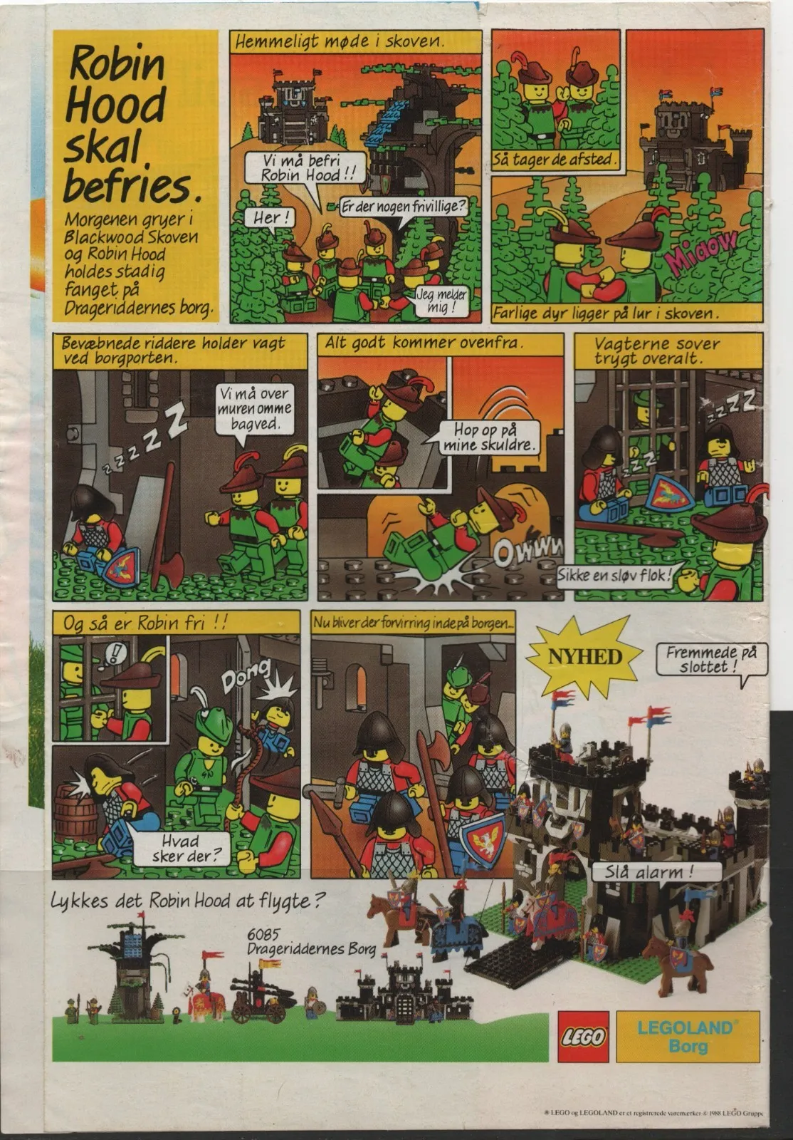 LEGO ADVERTISING INSERTS #  6-1380 #  ROBIN HOOD # 1988 #