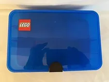 LEGO Sorting Box to Go Travel Case Organizing Dividers Transparent Blue Room Cop