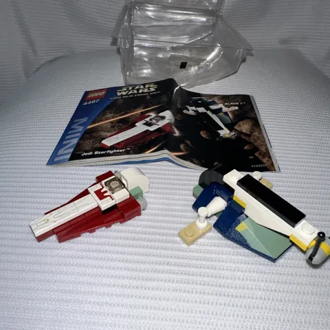 2003 LEGO Star Wars Mini Jedi Starfighter & Slave I (Set 4487) With Manual