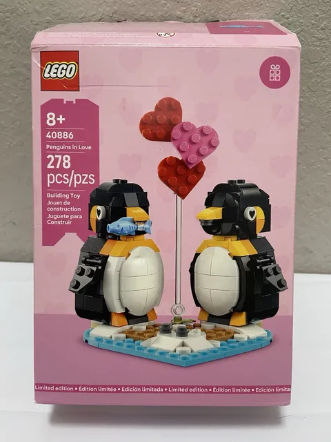 LEGO 40886 Penguins in Love Limited Edition 278 Pcs Box Manual Near Complete