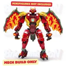 LEGO NINJAGO 71868 Wyldfyre's Transforming Dragon Mech BUILD ONLY Bags 2-5