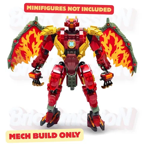 LEGO NINJAGO 71868 Wyldfyre's Transforming Dragon Mech BUILD ONLY Bags 2-5