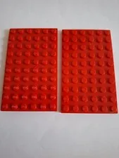 No 404.  2x Lego plate 6x10.  3033 Red
