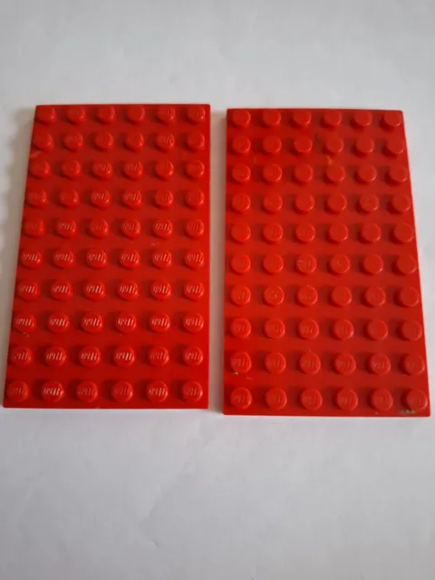 No 404.  2x Lego plate 6x10.  3033 Red