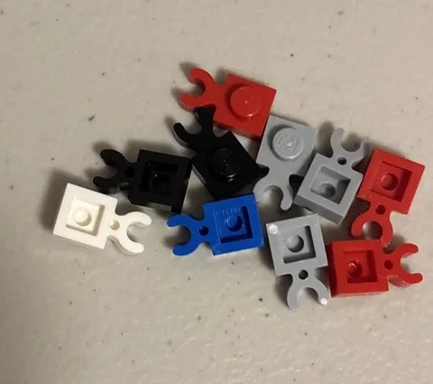 LEGO 1x1 Plate W. Holder x10 Part #44860 Used