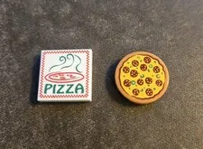 Lego Pizza Box And Pepperoni Pizza Mini Figures