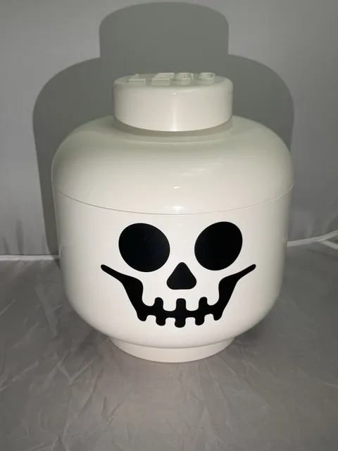 LEGO Storage Head Small Skeleton Skull Container Halloween 