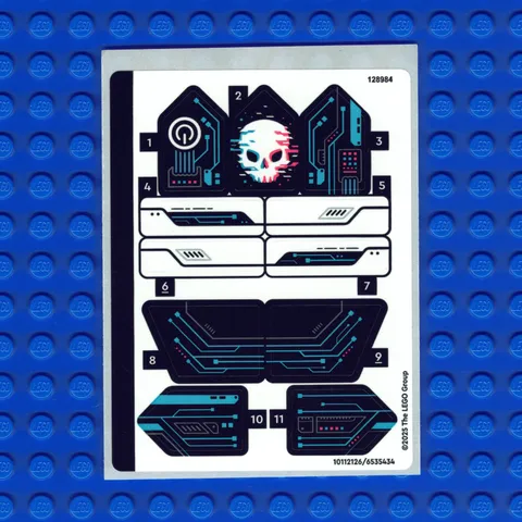 New LEGO Dreamzzz Mateo vs. Cyber Brain Mech 71495 Sticker Sheet Qty 1