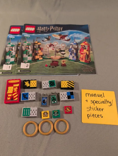 Lego Harry Potter 75956 Quidditch Match Instruction Manuals and sticker pieces