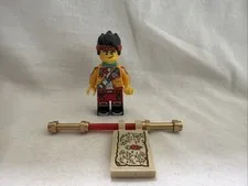 LEGO® Monkie Kid Minifigure Golden Staff Blue Hood Monkey Head Logo 80022 mk041