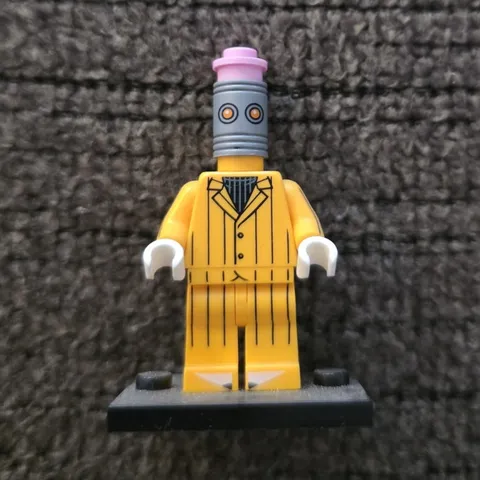LEGO MINIFIGURES Minifigure Orange Suit Pencil/Eraser Head Black Display Base