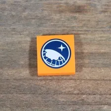 LEGO City Orange Slope 2x2x2/3 White Arctic Explorers Logo Pattern 15068pb004