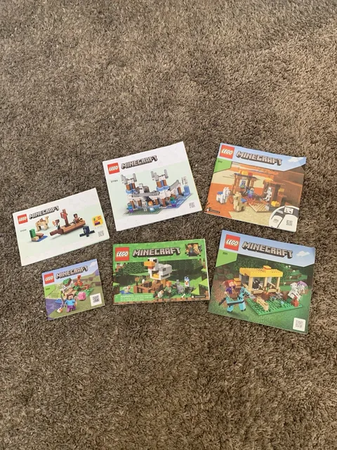 LEGO Minecraft Instruction Manuals Lot Directions Booklets