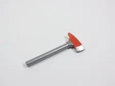 LEGO Flat Silver w/ Red Axe Tool Weapon Minifig S3