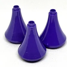 Lego Part Duplo Dk. Purple Roof Spire 3 X 3 X 3 Tapered Cone 98237 Castle Qty 3
