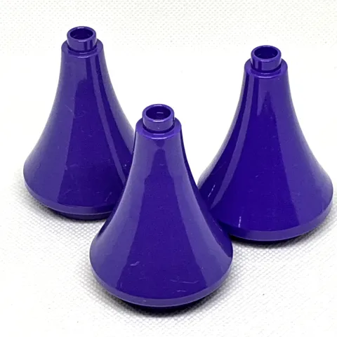 Lego Part Duplo Dk. Purple Roof Spire 3 X 3 X 3 Tapered Cone 98237 Castle Qty 3