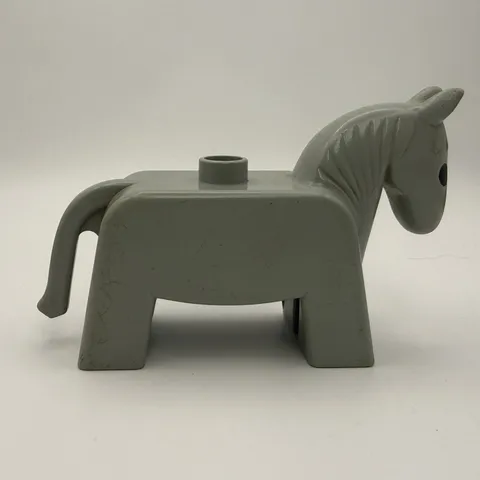 LEGO DUPLO Farm Animals Gray Horse Vintage Block Style Minifigure