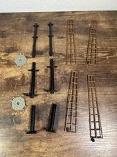 2 Vintage LEGO Pirates Ship Black Boat Mast With Parts