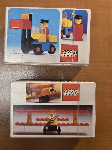Lego Legoland Fork Lift and Biplane..Complete With Instructions 