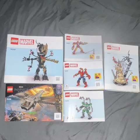 LEGO Marvel Instruction Manuals Booklet Bulk Pack Groot/Spiderman/BlackPanther