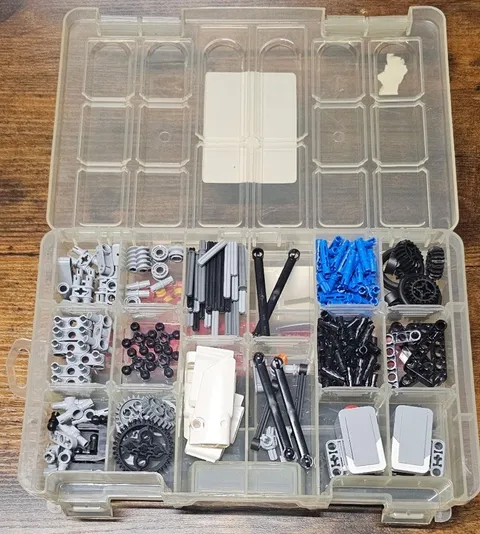 Lego Technics Parts Lot - Sorted And Organized - Container Included 