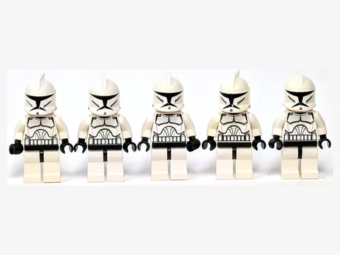 LEGO Star Wars Clone Trooper Phase 1 Minifigure Lot of 5 sw0201