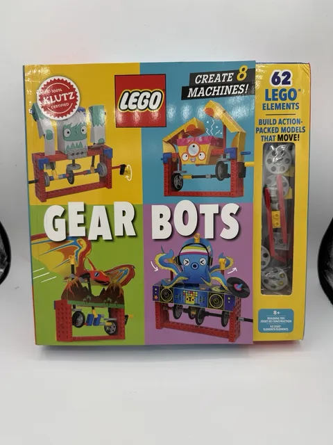LEGO Gear Bots Create 8 Machines Klutz  Book & 64 Elements NEW! SEALED