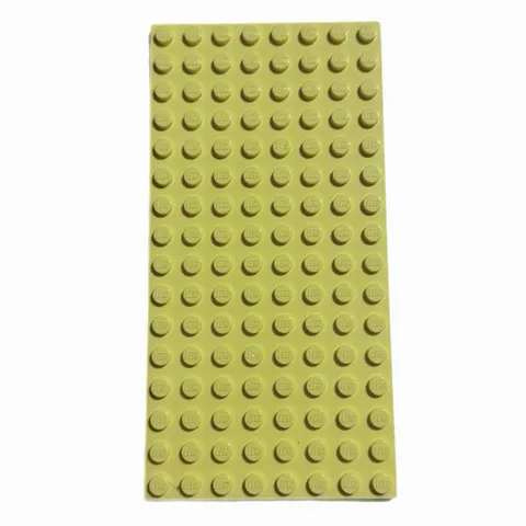 LEGO Yellow 8 X 16 STUD Baseplate 2.5” X 5” PIECE #3865 92438 Bricks Building