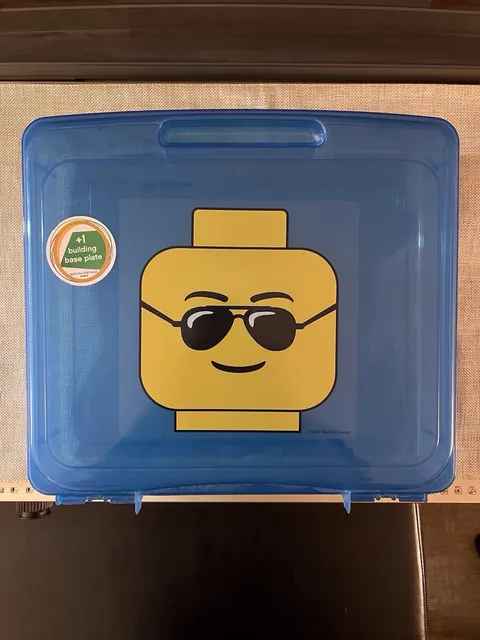 Empty Lego Blue Project Case Minifigure Storage Case Head Sunglasses 2013