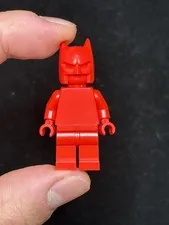 Official LEGO Red Monochrome Prototype DC Batman Minifigure hard to find & RARE!