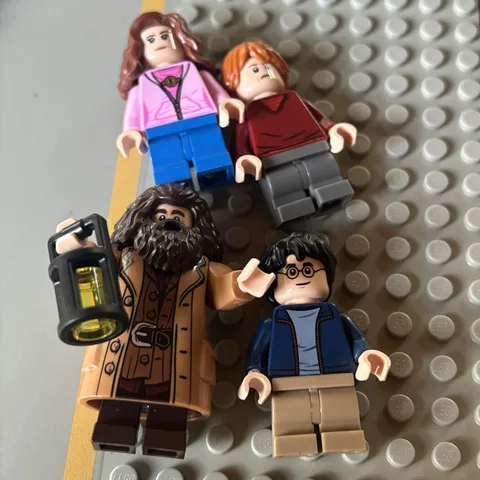 Lego Lot 4 Harry Potter Minifigures from 75947 Hagrid's Hut Hermione Ron Hagrid
