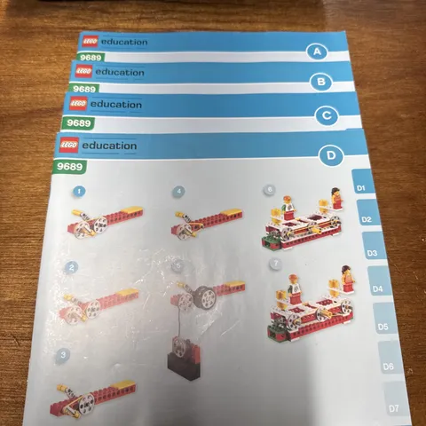 LEGO Education Instruction Manuals A-D 9689 Book Only