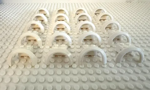 (20) LEGO Mudguard Fender, Window Arch Lot-WHITE- #50745- Car fender