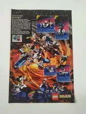 Rare Advertising Flyer Promotional Sheet LEGO Space 6982 6899 6815 6856 6938 1996