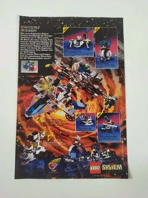 Rare Advertising Flyer Promotional Sheet LEGO Space 6982 6899 6815 6856 6938 1996