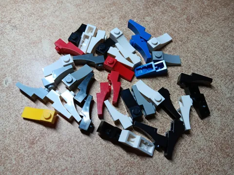 LEGO LOT 38 BRICK ARCH INVERTED 1X3 #70681 MIXED COLORS