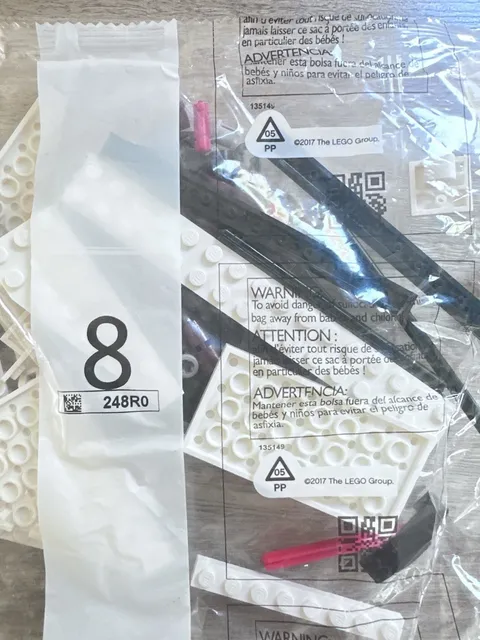 Genuine LEGO Set Bag #8 248R0 2017 Sealed Bag. New L2