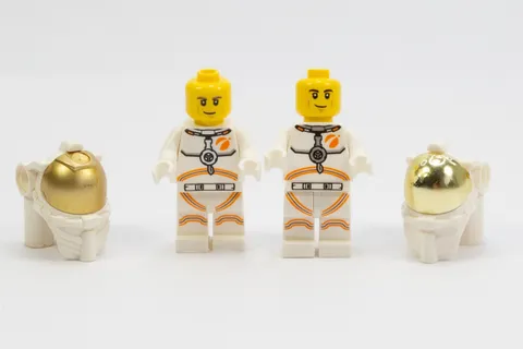 LEGO City Space Astronaut Minifigures White Orange 2 Figure Bundle cty1076 VGC