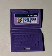 Lego Laptop Computer Dark purple 3 Bows Screen Piece Part 62698pb08 62698 Figure