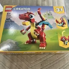 LEGO Creator: 31145 Red Dragon Bird Fish 3-in-1 Building Toy Brick Set - New