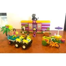 Lego Friends 41697 sea turtle rescue & 41699 pet adoption cafe 4 minifigs+pets