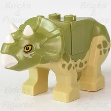 LEGO Jurassic World Triceratops Baby Dinosaur Minifigure Part 75939 Olive Green