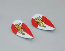 LEGO #9 Gold lion oval quarters red white 2 shields minifigures Castle 10223