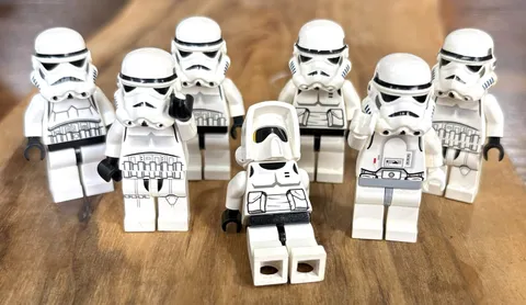 LEGO Minifigure Star Wars Lot of 7 Scout/Storm Troopers - Rare LEGO Star Wars