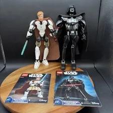 Lot Of 2 LEGO Star Wars Darth Vader Obi-Wan Buildable Figures 75109 75111