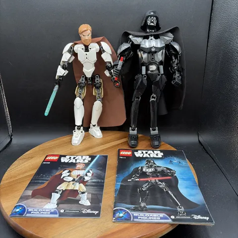 Lot Of 2 LEGO Star Wars Darth Vader Obi-Wan Buildable Figures 75109 75111