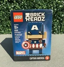 Lego Marvel Brickheadz- Captain America (41589)- New- Ships Fast